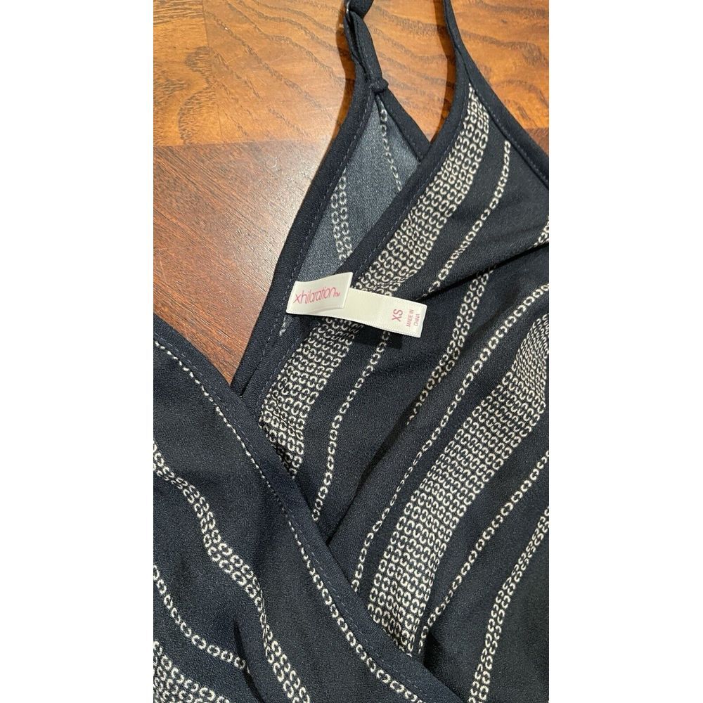 Xhilaration Women's Striped Blue And White‎ Wrap Wide Leg Jumpsuit Size X-small - Picture 11 of 16